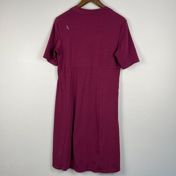 Lolë women jersey dress FPS 50 fuchia size L - Picture 2 of 12